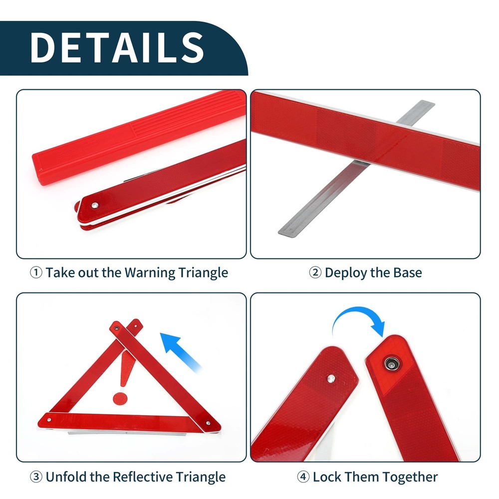 Car Warning Triangle Warning Sign Triangle 1pcs