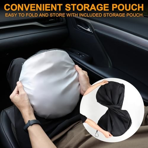 Car Sun Shade Windshield - Foldable Sun Car Window Shield 210T Coated Silver