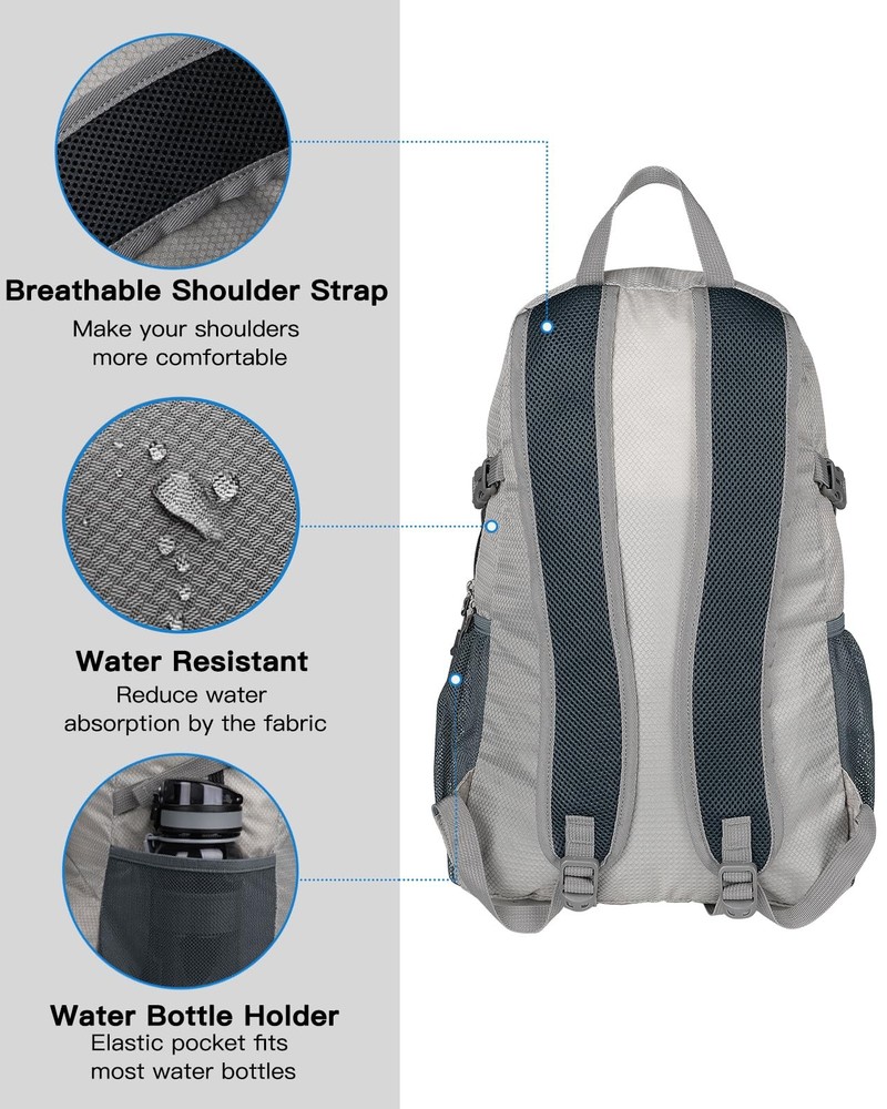 20L Small Lightweight Packable Backpack Ultra Light Foldable Travel Daypack