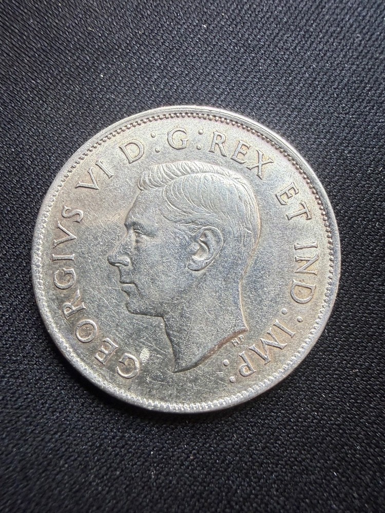 1944 Canadian Silver 50 Cent Coin