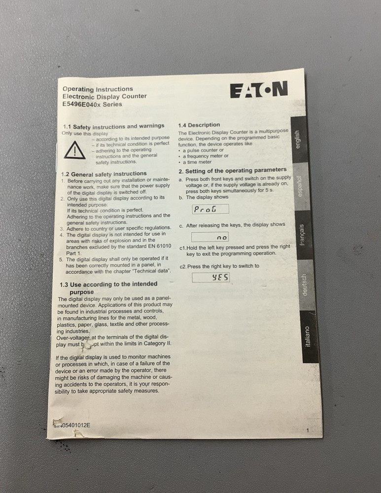 Eaton E5-496-E0401 LED Multifunction Counter/Timer/Ratemeter, 6-Digit (b642)