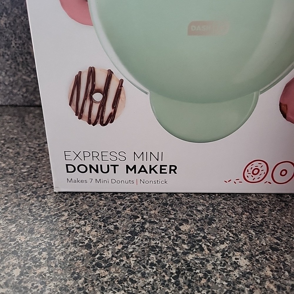 Bundle! DASH Express Mini Donut Maker AND Mini Waffle Maker Nonstick Press Type