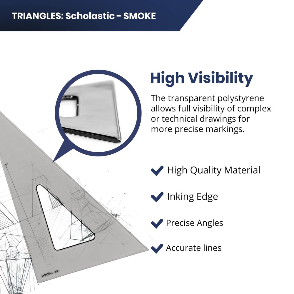 Pacific Arc's Scholastic Triangle - 4 inch - Tools & Home Improvement