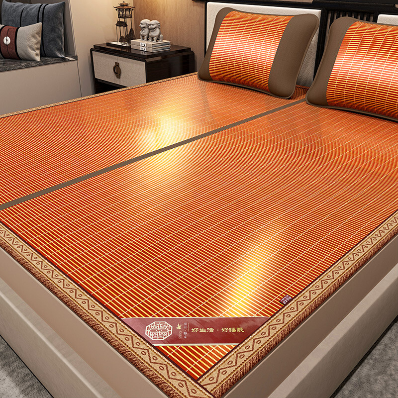 2025 Summer Sleeping Mat For Bed Rattan Foldable Nature Bamboo Bed Mat Smooth