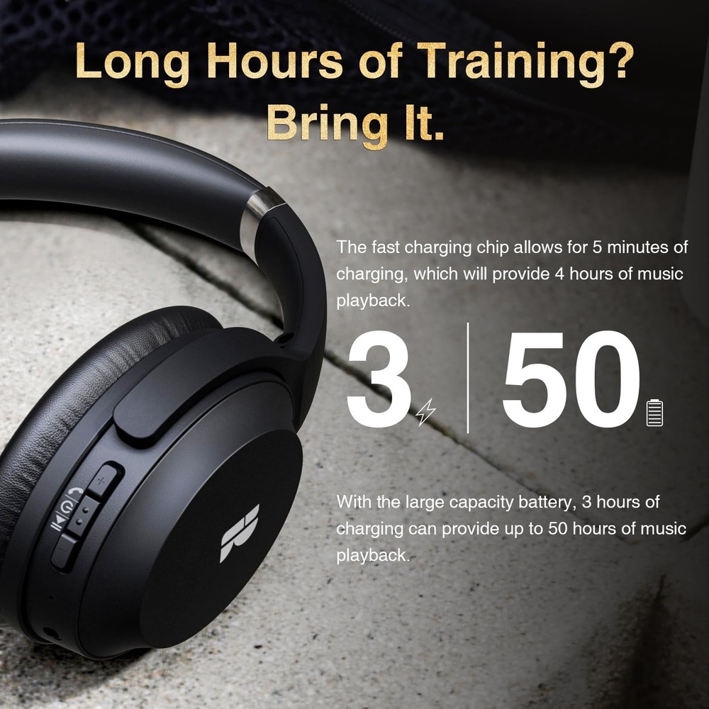 Bluetooth Headphones, Premium Active Noise Cancelling Wireless Head... Fast Ship