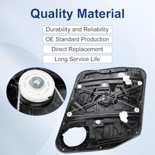 Front Right Passenger Side Power Window Regulator with Panel Without Motor