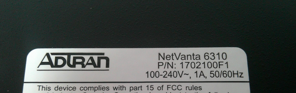 ADTRAN NETVANTA 6310 USED