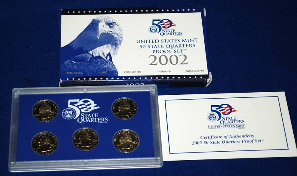 2002 QUARTER Proof Set in original BLUE box