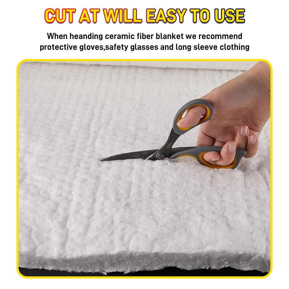 10mm white Ceramic Fiber Blanket Insulation High Temperature Fireproof Mat Pad