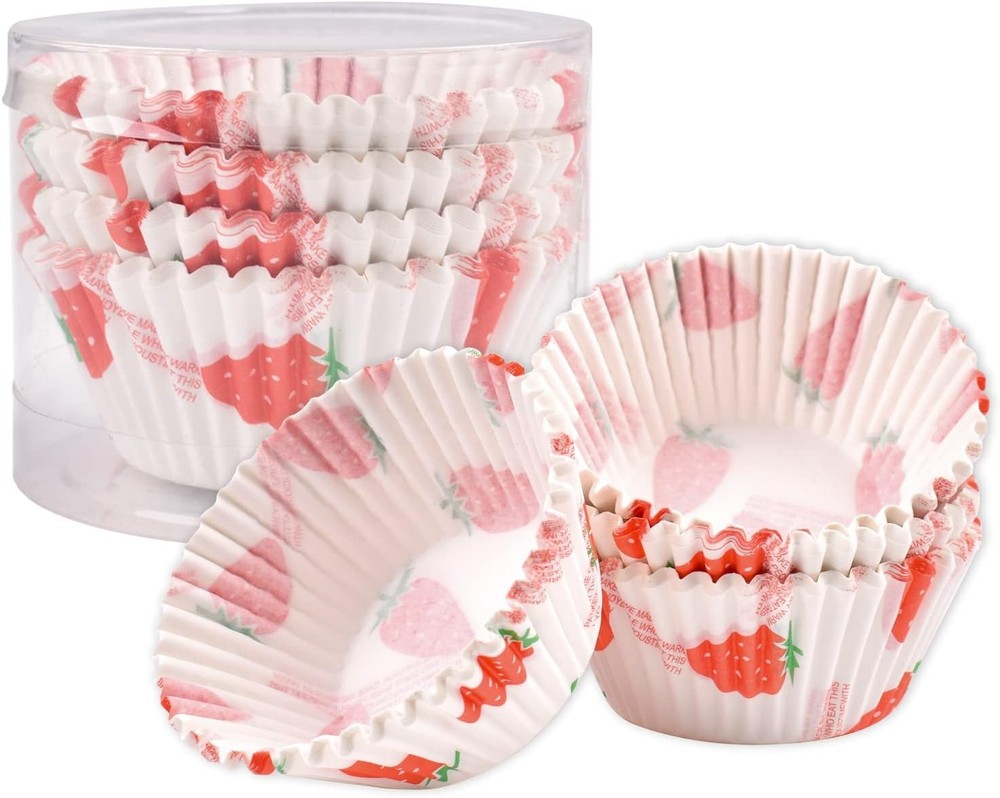 Mini Cupcake Liners for Baking, Muffin Liners, Stberry Paper Baking