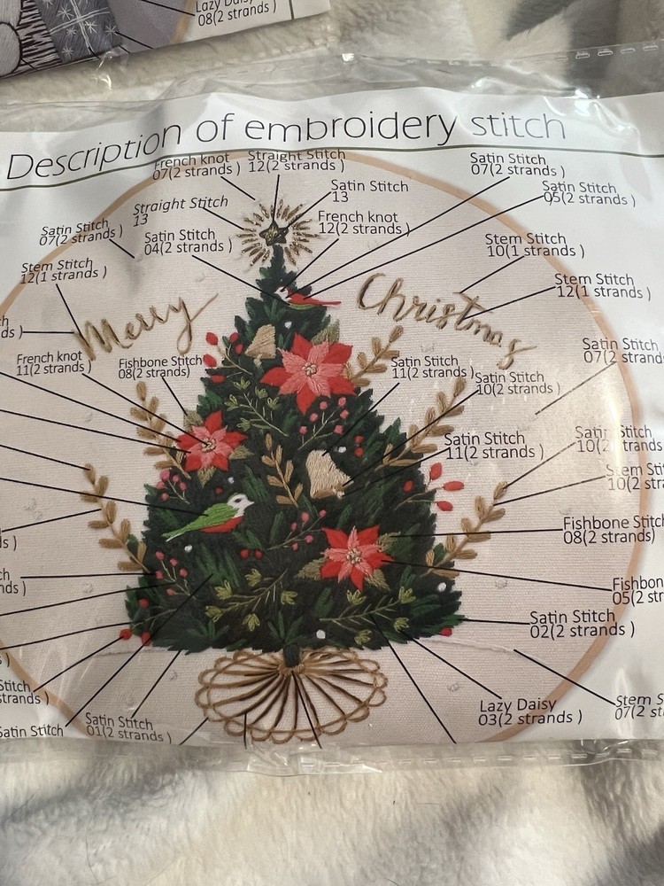 Embroidery Christmas Kits 4 In Lot