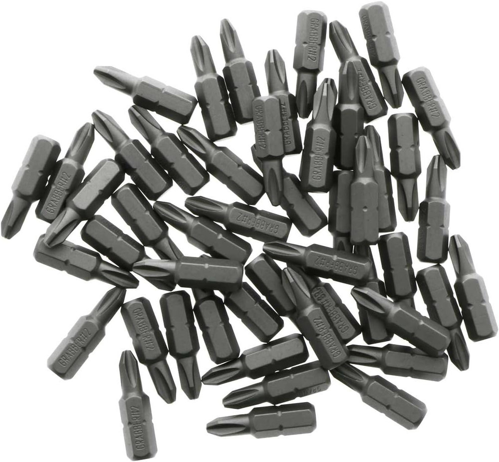 Grabber #2 Reduced Phillips Drywall Screw Driver Bit Tips (50-Pack)