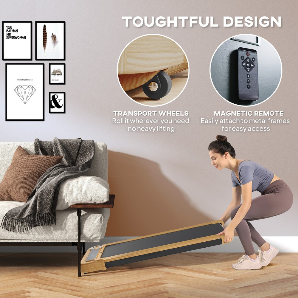 Walking Pad with 17" x 43" Wide Belt, Remote Control, Bluetooth Speaker