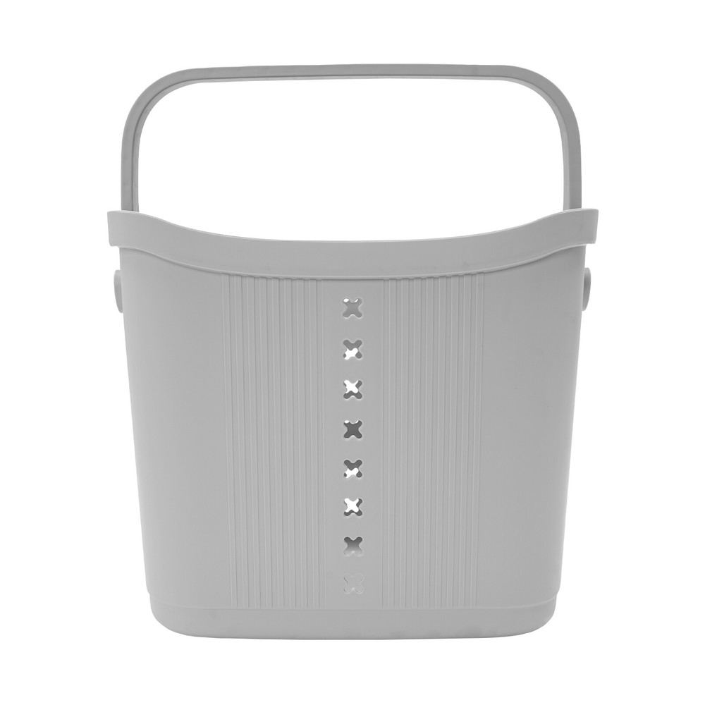 4-Tier Rolling Plastic Laundry Basket Removable Laundry Hamper w/ Wheels Gray