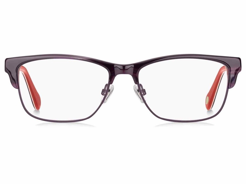 FOSSIL 7026 07FF Violet Horn Women's Rectangular Eyeglasses 52mm