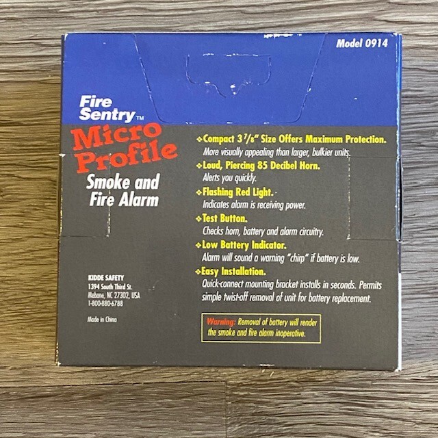 Fire Sentry Micro Profile Smoke & Fire Alarm Model #0914 New