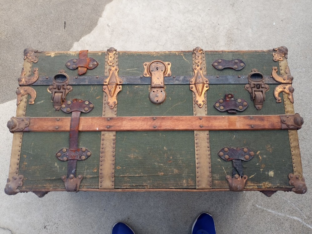 1920s Antique steamer Trunk