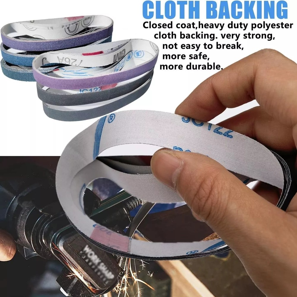 48 Pcs 1/2" x 12" Knife Sharpener Sanding Belts Kit,Replacement for Work Sharp