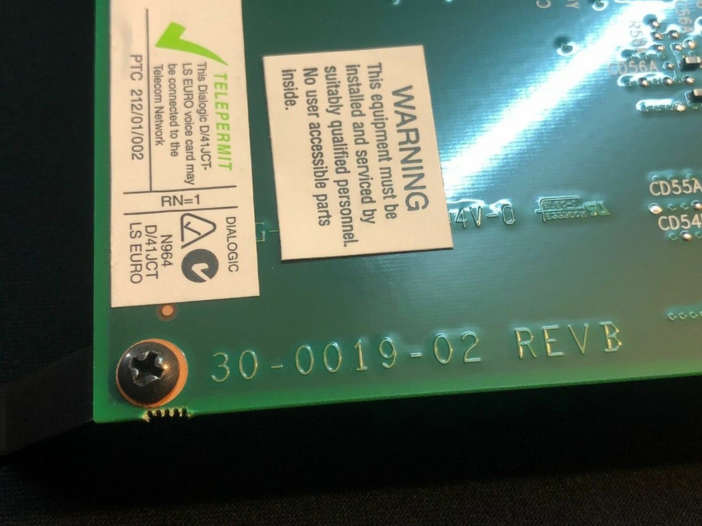 Dialogic D41JCTLSWEU 881592 4-Port Analog Loop-Start Controller Card