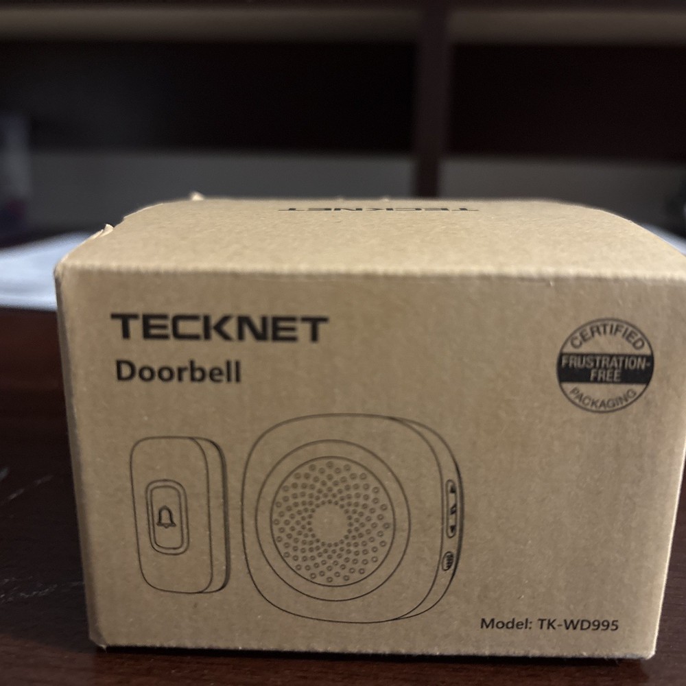 Tecknet TK‑WD995 Waterproof Wireless Doorbell  open box