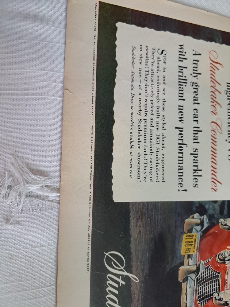 Vintage The New Studebaker Commander V-8 Original Ad