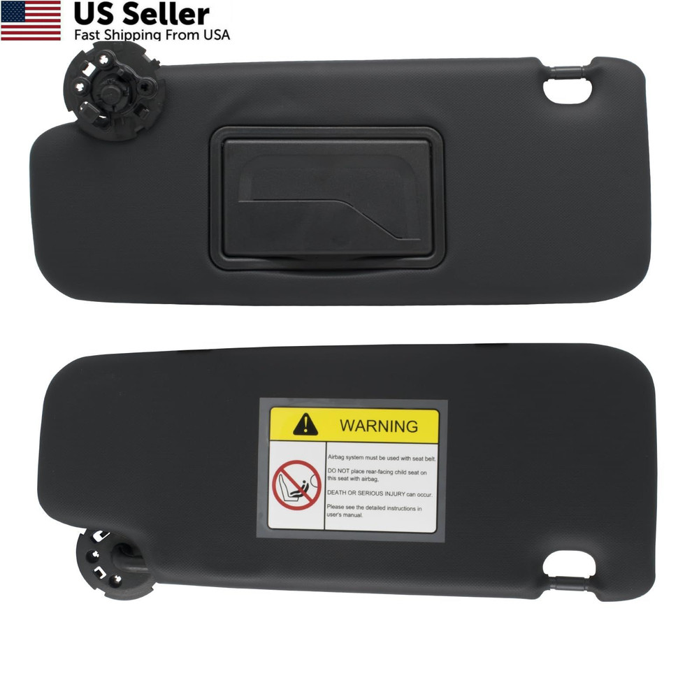 NHILES Left Driver & Right Passenger Sun Visor Compatible Left&Right Black
