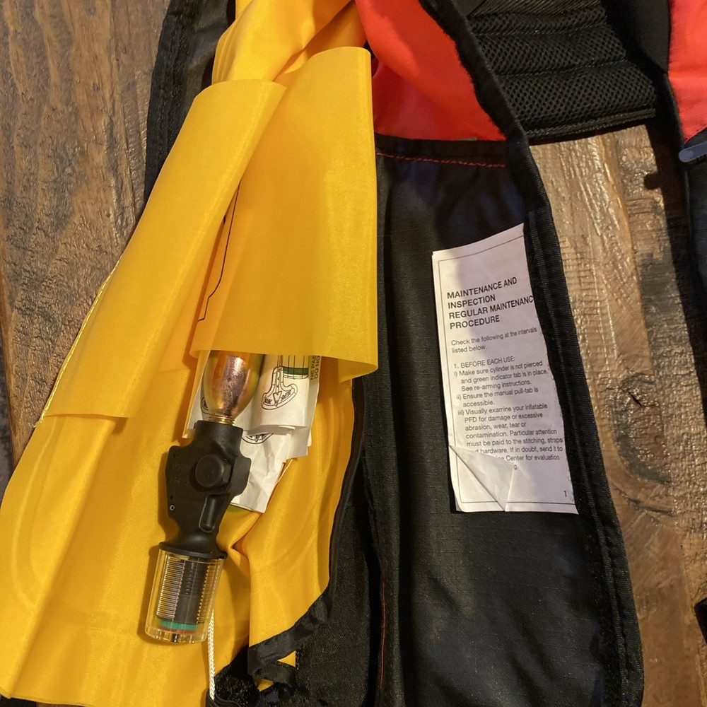 Seachoice Rip Cord Co2 Inflatable PFD Life Jacket USCG Type V Manual, Automatic