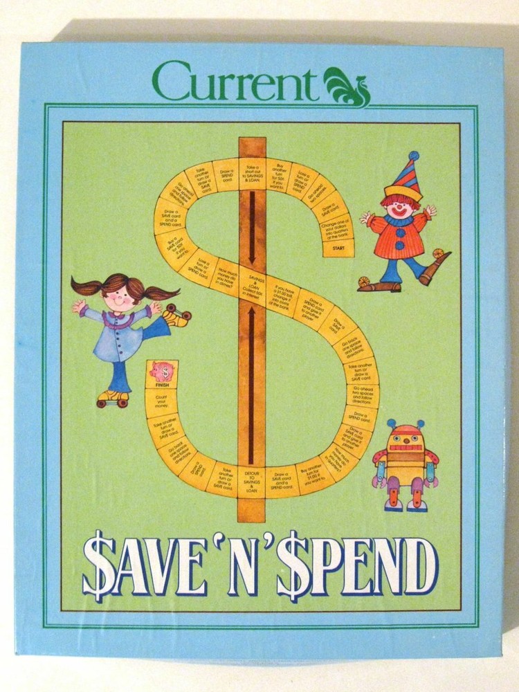 Vintage 1982 Current SAVE 'N' SPEND Board Game! Unused in Original Box!