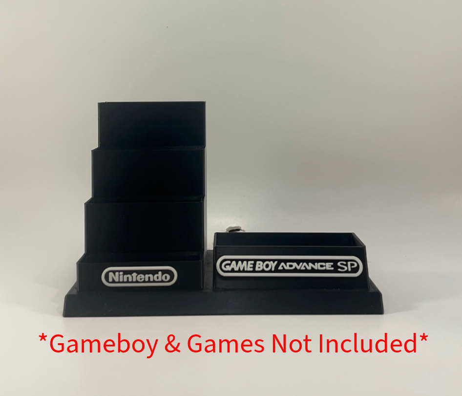 Game Boy Advance SP & 8 Game's in Protective Case's - DISPLAY ONLY (Customize)