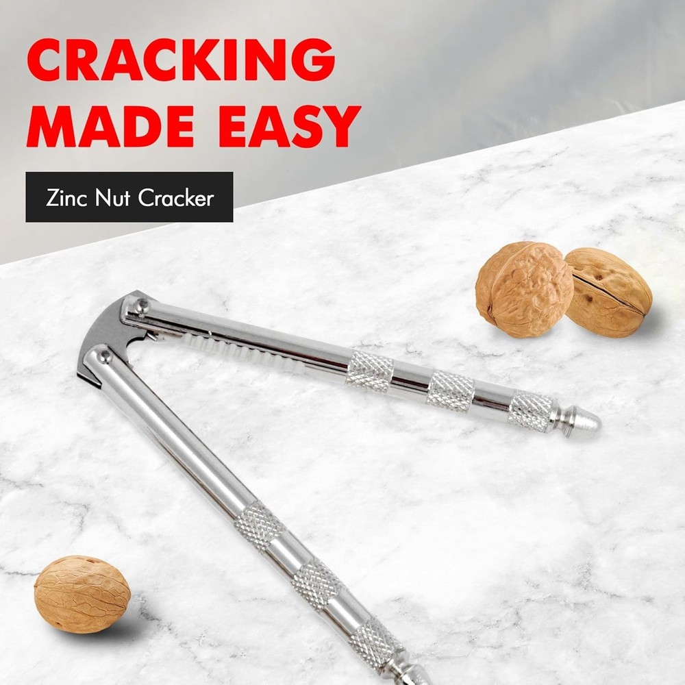 Classic All-Metal Nut Cracker - Durable Zinc Construction for Culinary Joy