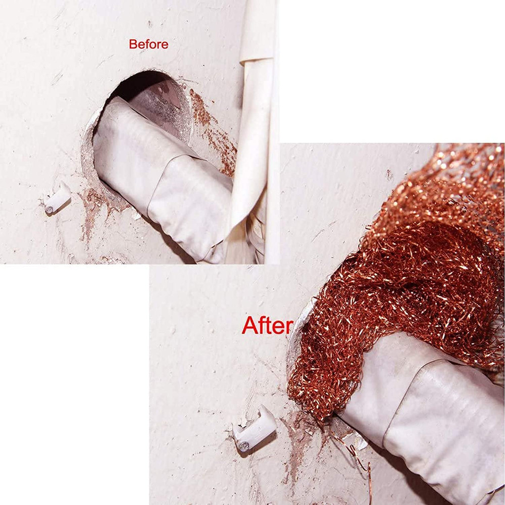 Copper Mesh Roll Sturdy 4 X 40 Pure Copper Stuff-Fit Wire Mesh for Gap Copper...