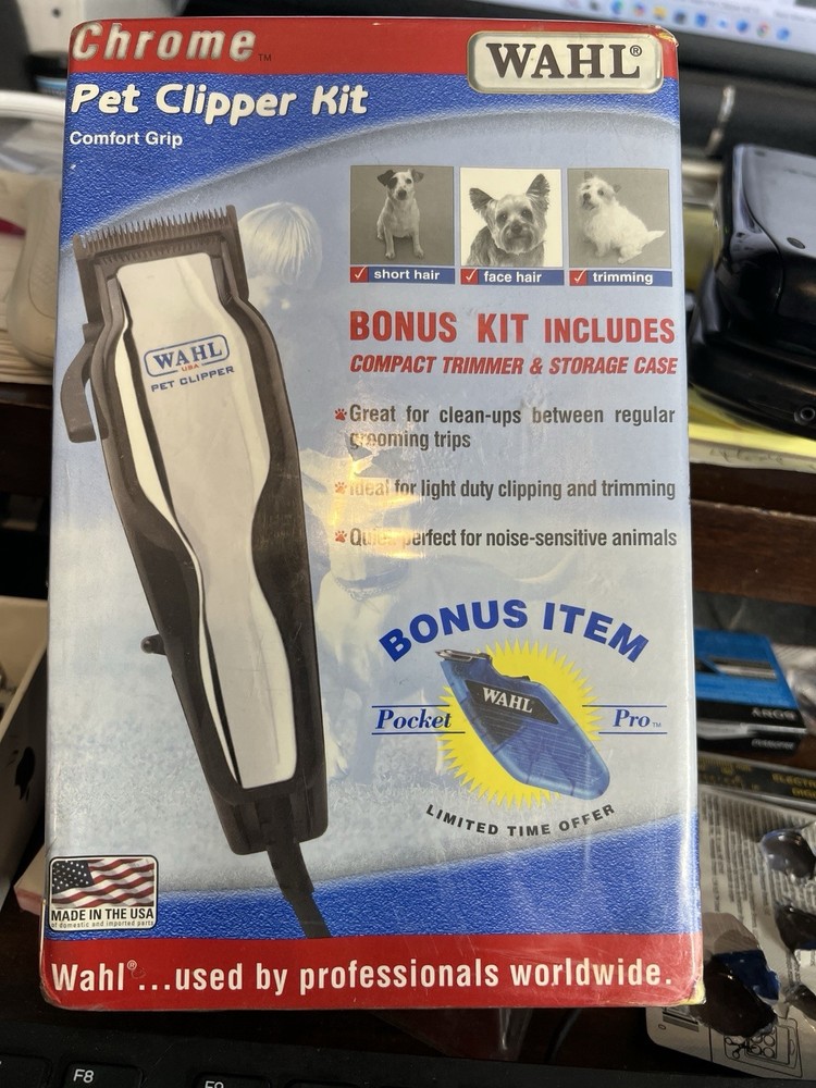 Wahl Chrome Pet Clipper Kit -New