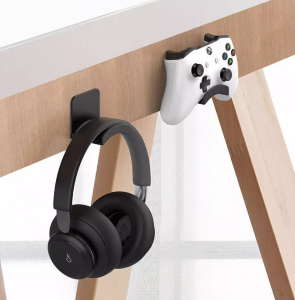 Universal Headphone Mount/Gaming Controllers, for Desk Organization (2 Pack)
