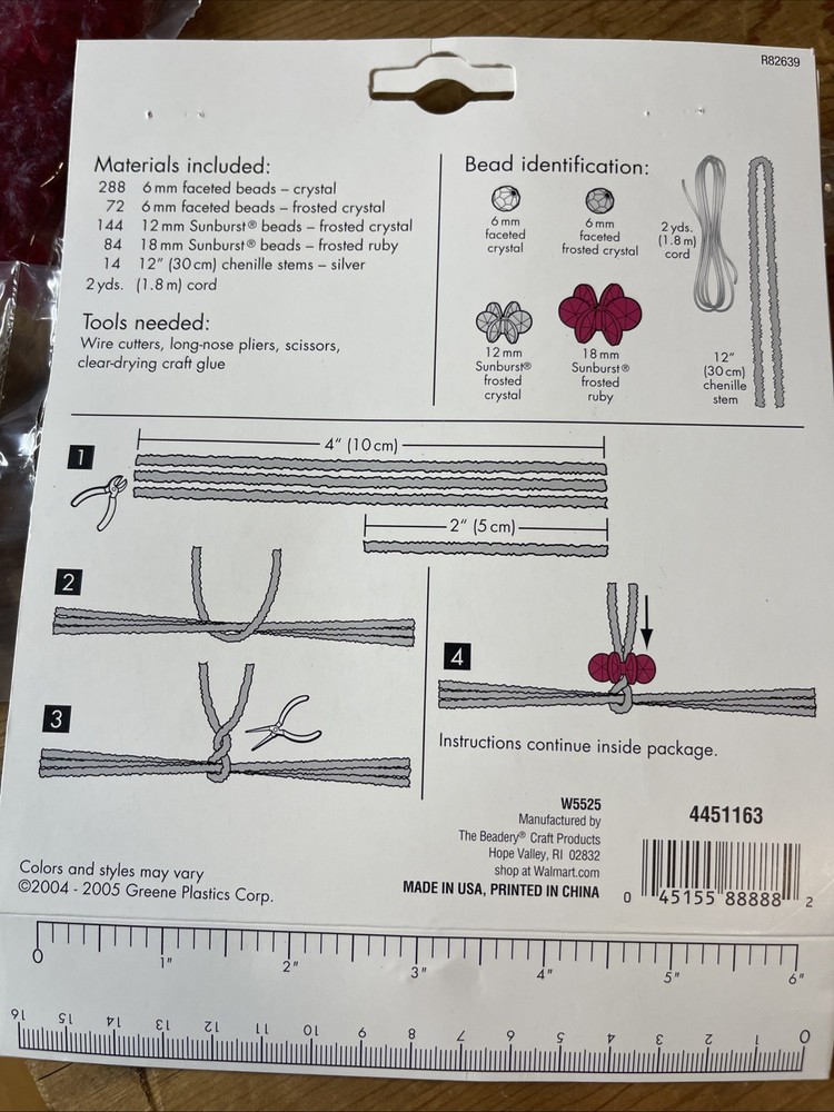 Holiday Time Ruby Snowflakes Kit 1 Made And Supplies For 4