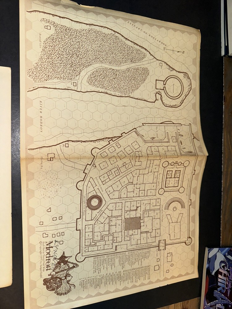 1976 THUNDERHOLD map JUDGES GUILD CASTLE DWARVEN KING DUNGEON DRAGONS DnD Modron