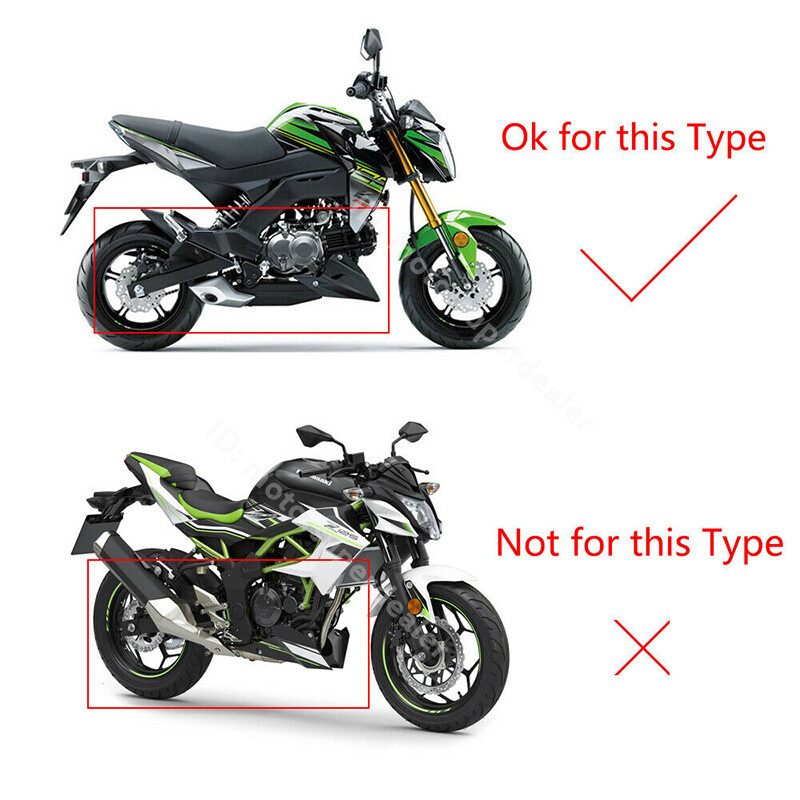 For Kawasaki Z125 Pro Full System Exhaust Tips Muffler Black Front Header Pipe