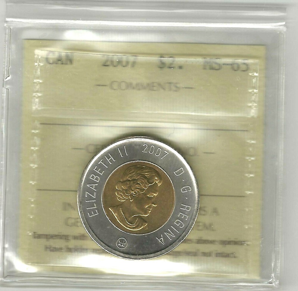 **2007** Canadian "Toonie" Two Dollar - ICCS MS-65