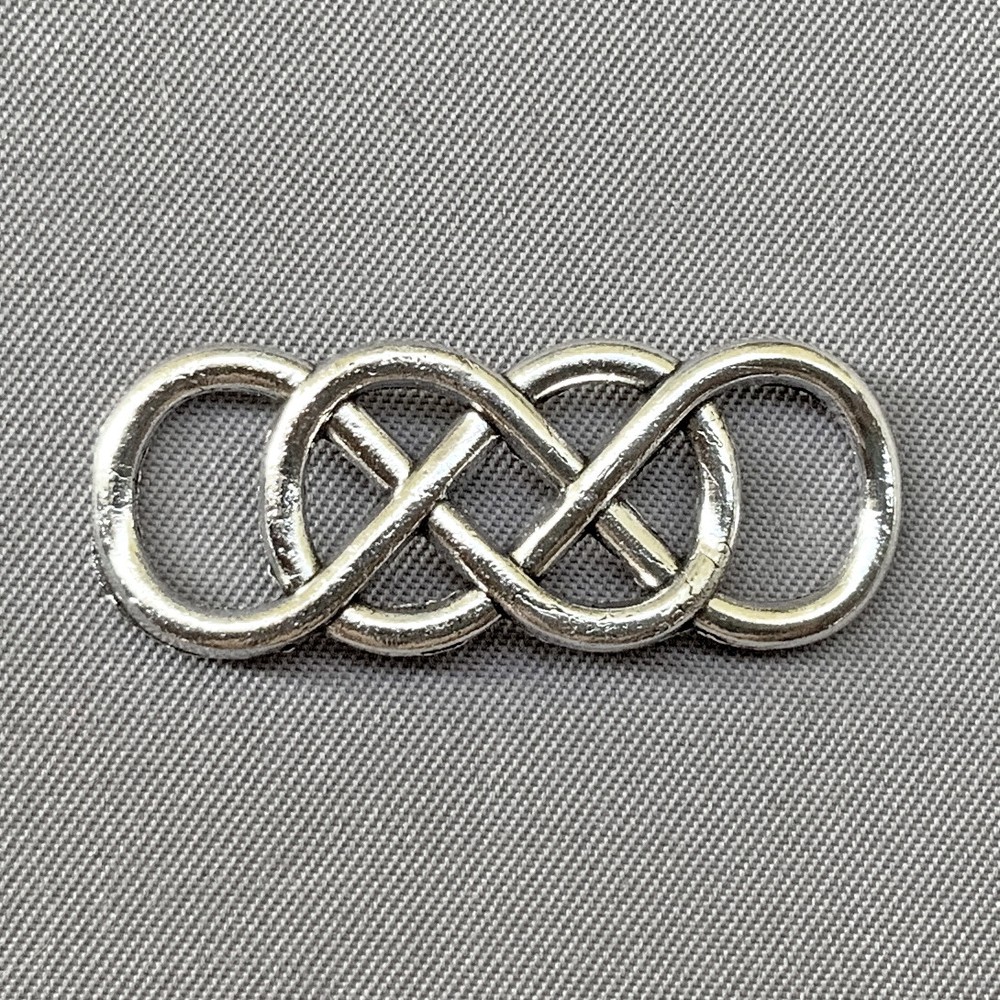 Infinity Lattice 2 Loop Links 33x13mm Antique Silver Plated Alloy Q10 Per Pkg