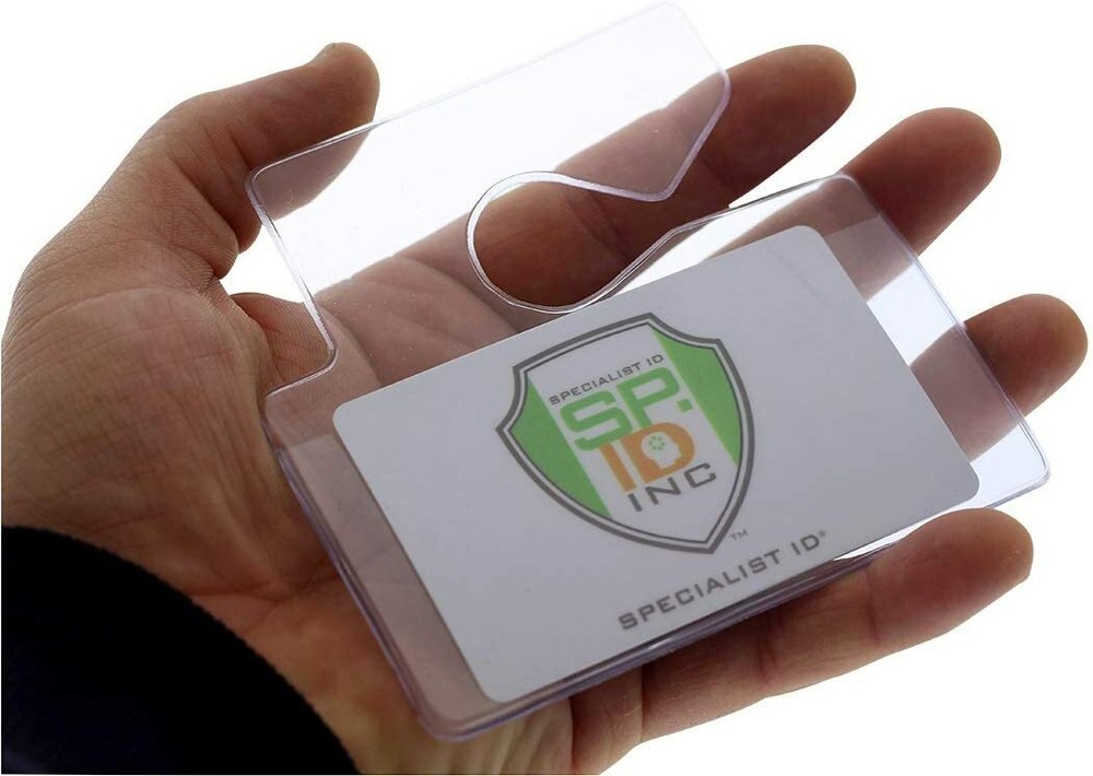 5 Horizontal Car Parking Permit Hang Tag Holders Clear Plastic Rear View Mirror