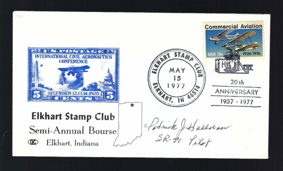 PATRICK J. HALLORAN signed cover U-2 Spy Plane Pilot & SR-71 Test Pilot