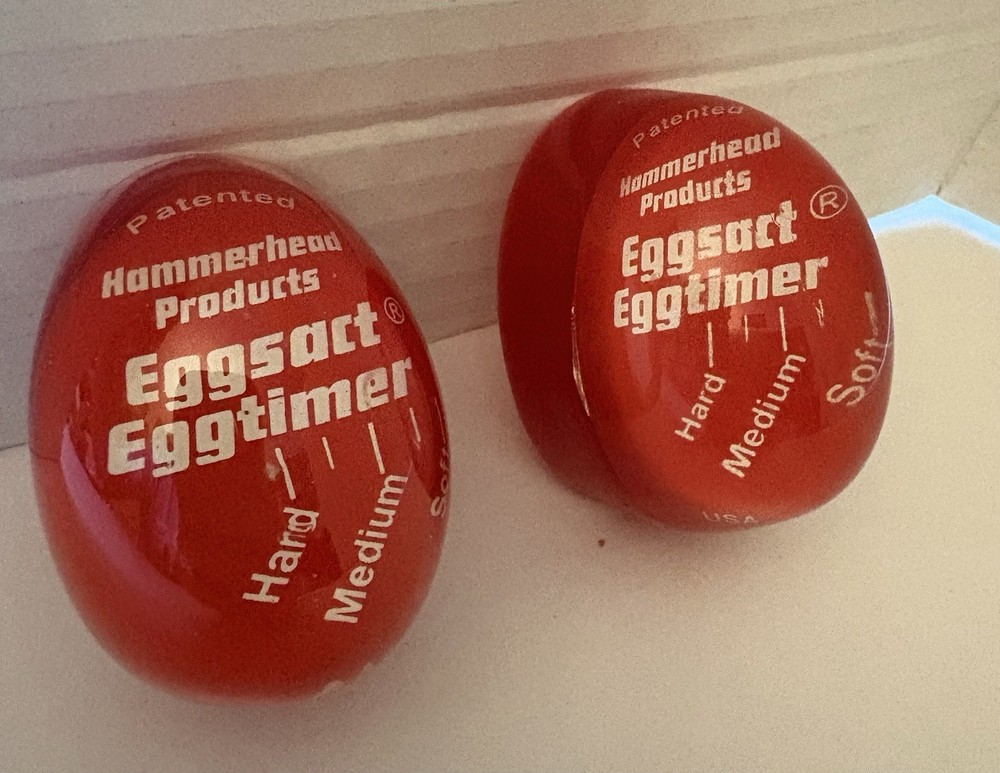 Lot Of 2 Eggsact Eggtimer Hammerhead Products Boiled Egg Color Changing Timer