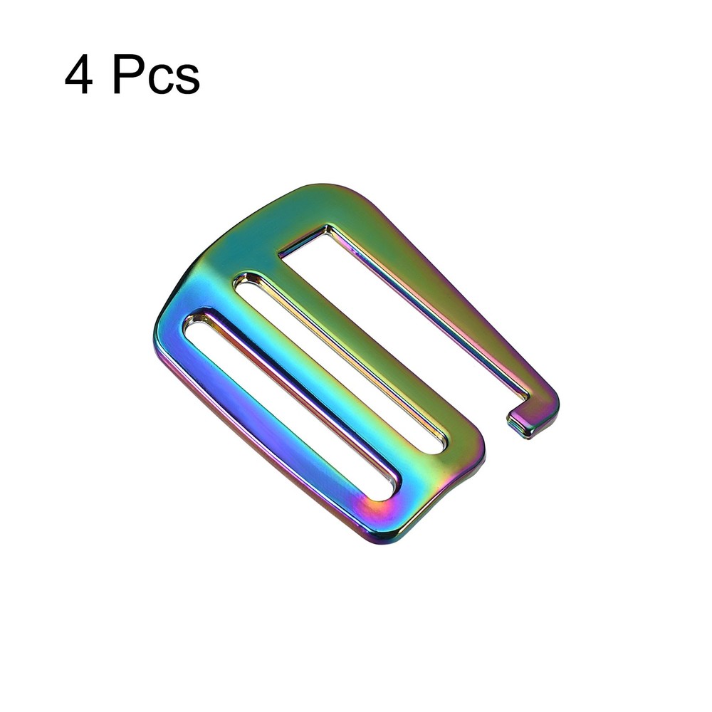 1.5" Webbing Release G Hook Buckle Adjuster for Backpack Strap, 4Pcs Multicolor