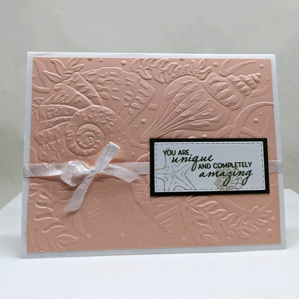 Shells Background Embossing Folders Template for Card Making Scrapbooking Crafts