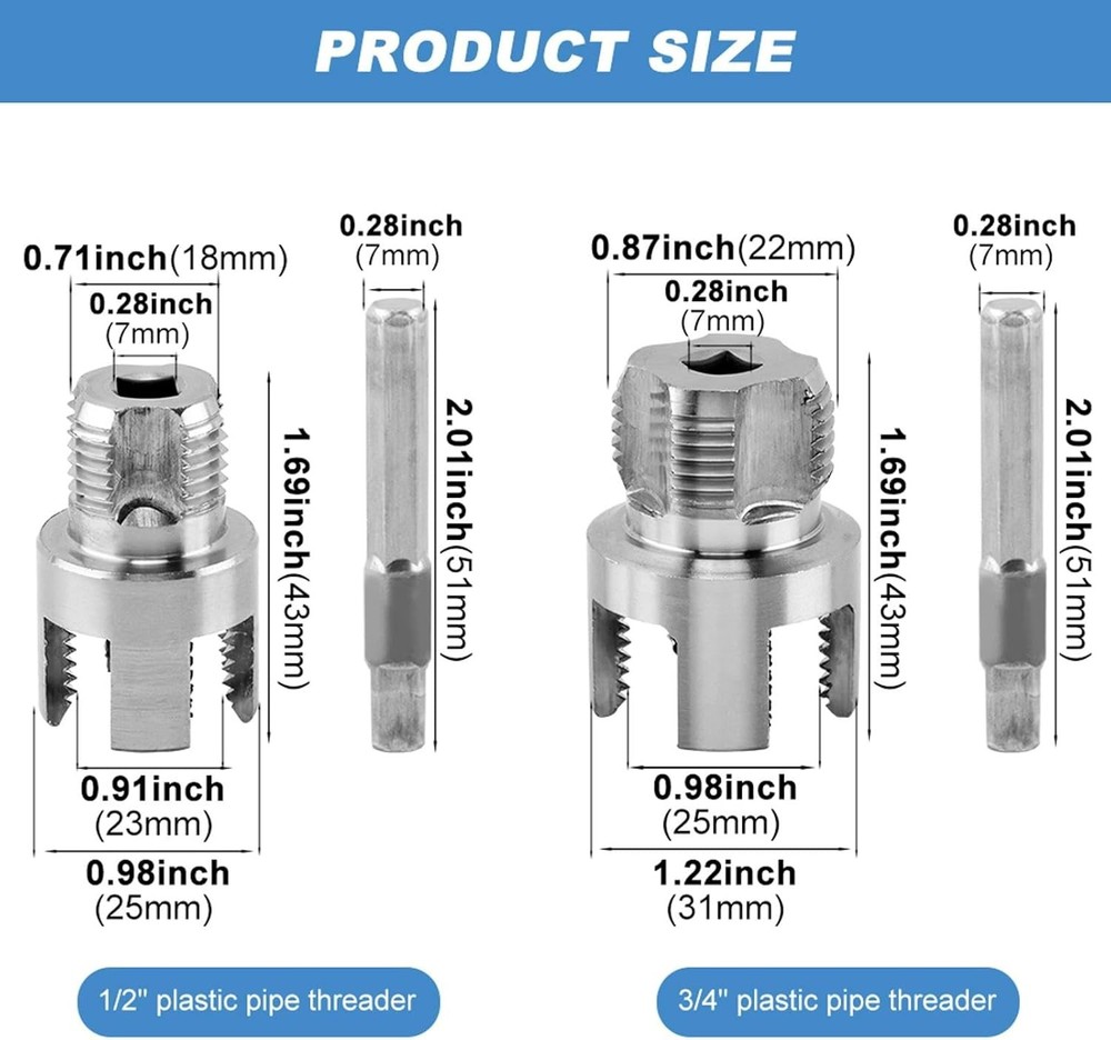 Integrated Internal & External Pipe Threading Tool,Pipes Thread Cutting Tool for