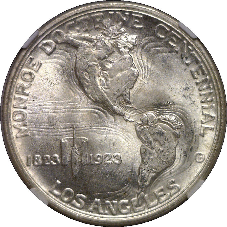 1923-S Monroe Commemorative Half Dollar NGC MS-65+