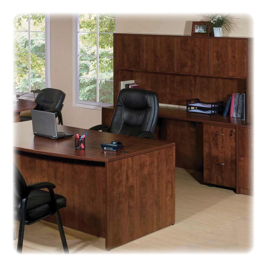 Lorell LLR69421 Return Shell 48"W x 24"D x 29.5"H Cherry