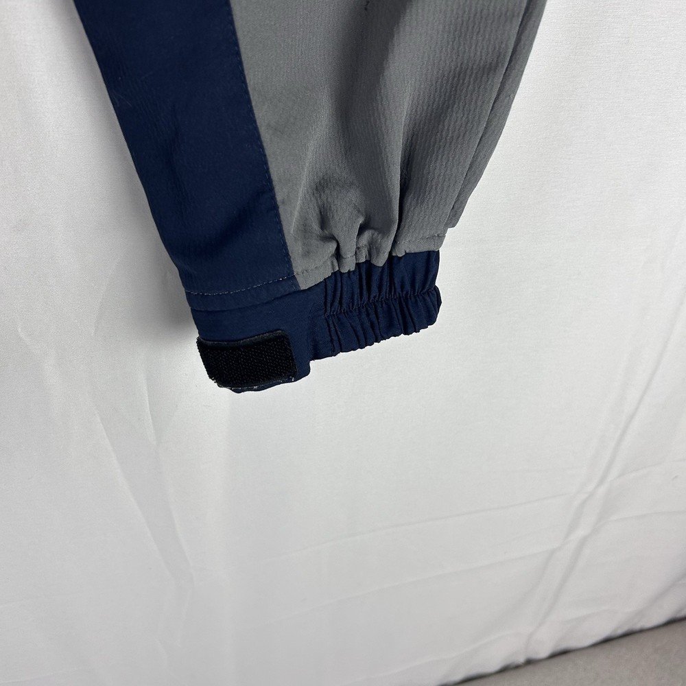FootJoy Pullover Mens Medium Golf Windbreaker Zip Pockets Mock Neck Blue Gray