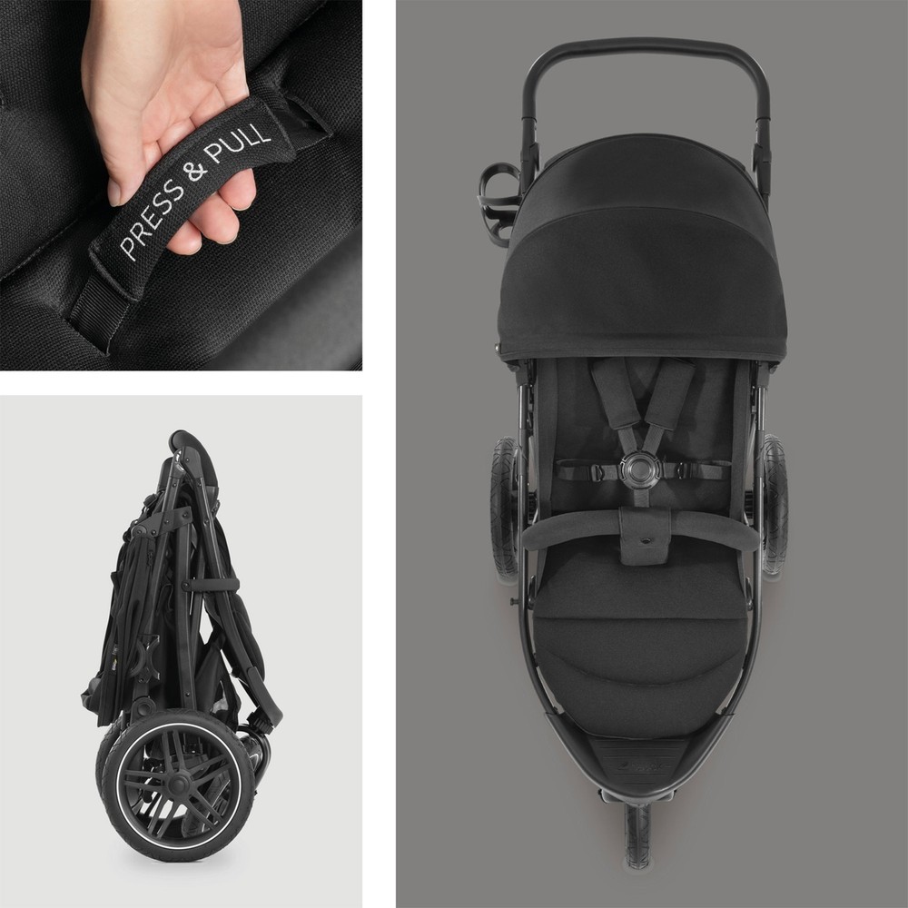 hauck Stroller Reclining Seat, Compact Fold Stroller w/Rubber Tires (Open Box)