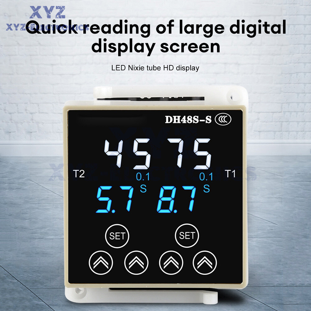 DH48S Smart Digital Delay Time Relay Precision Programmable Cycle W/ Socket Base