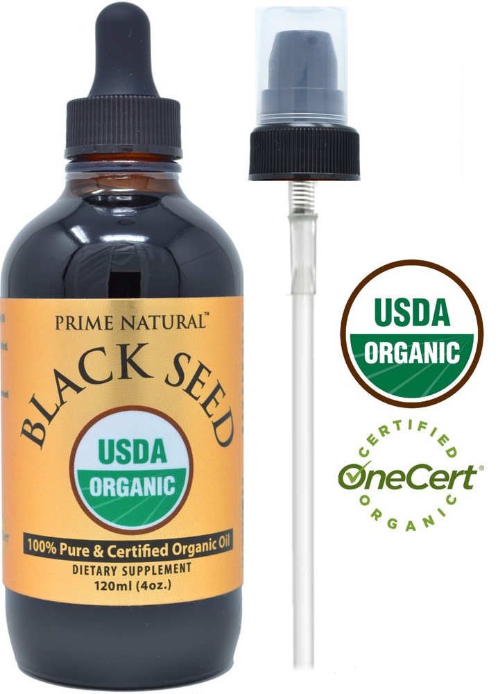 Organic Black Seed Oil 4oz | Cold Pressed Unrefined USDA Certified